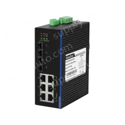 2 Ports 100M F(x) + 6 Ports 10/100M T(x) Din-Rail Unmanaged Industrial Ethernet Switch