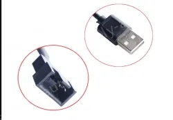 USB computer fan adapter cable 2Pin 5V 80cm