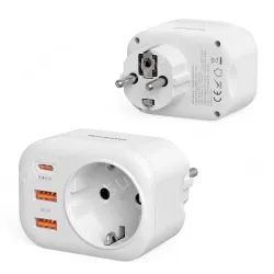 Germany France USB Wall Outlet Holder