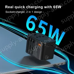 New GaN 65W PD Super Fast Charge Travel Adapter