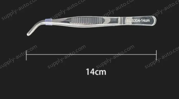 Stainless steel tweezers Curved round head (304 models) 14cm
