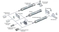 Built-in Speed Controller Type Double Acting, Single Rod CJ2Z Series ø10, ø16