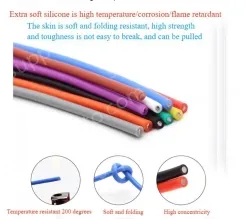 Silicone high temperature cable 30AWG Green