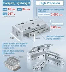 Air Slide Table Double acting MXJ6-15