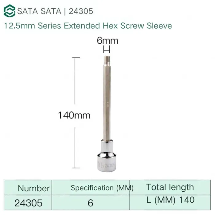 Dafei 6mm with a total length of 140mm-24305