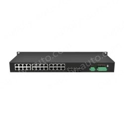 2 Ports 100M F(x) + 24 Ports 10/100M T(x) Rack-mount Unmanaged Industrial Ethernet Switch