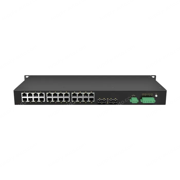 2 Ports 100M F(x) + 24 Ports 10/100M T(x) Rack-mount Unmanaged Industrial Ethernet Switch