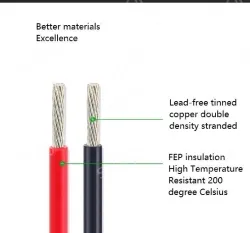 Teflon Wire Cable 10AWG Black 37 cores