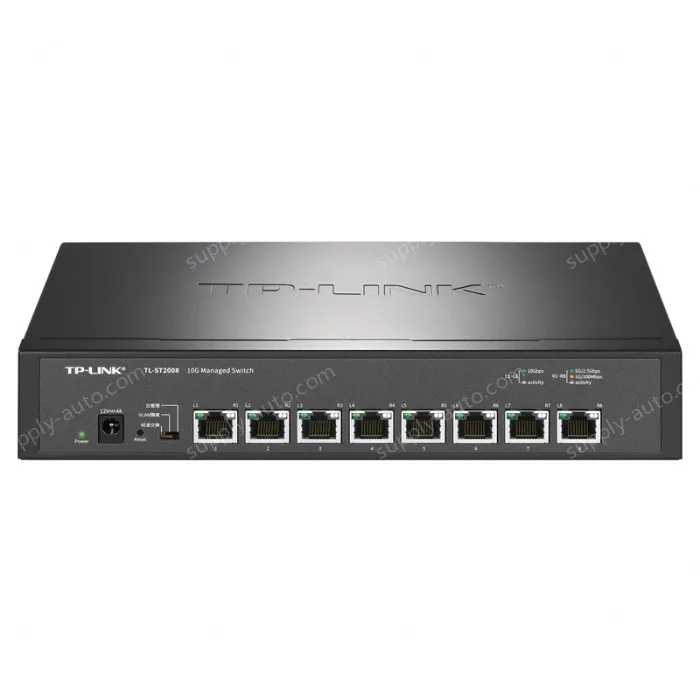 8 x 10Gbps RJ45 ports Full 10 Gigabit cloud management switches