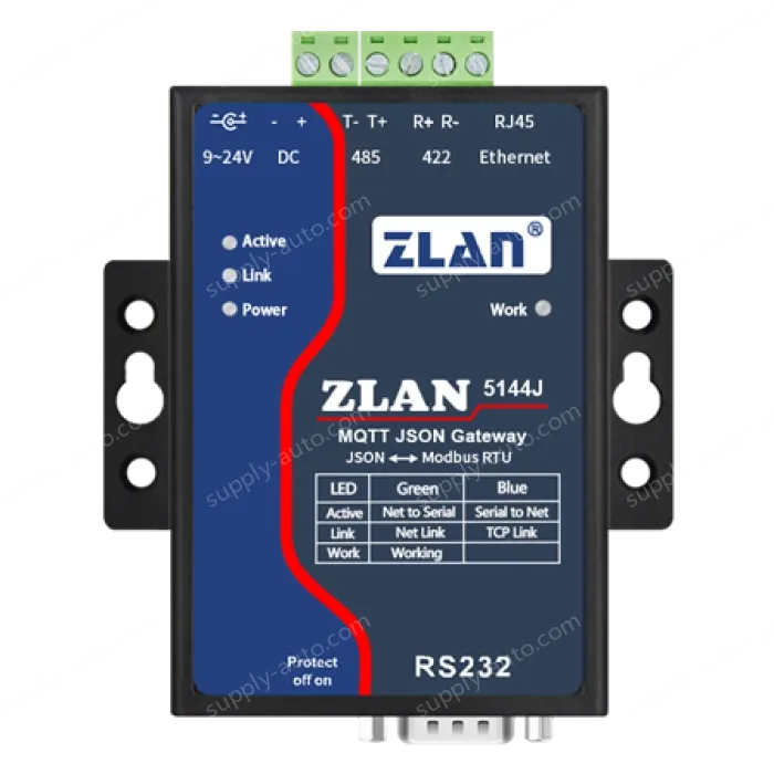 MQTT+JSON to Modbus gateway