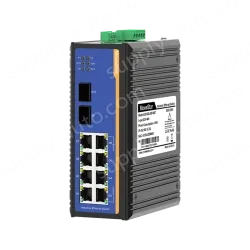 2 Ports Gigabit SFP + 8 Ports Gigabit T(x) Din-Rail Managed Industrial Ethernet Switch