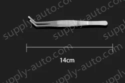 Stainless steel tweezers Curved round head (thick) 14cm