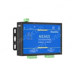 2 Ports RS485/422 Serial to 100M Ethernet Opto-isolated Server