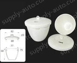 Ceramic crucibles 100ml+ lid