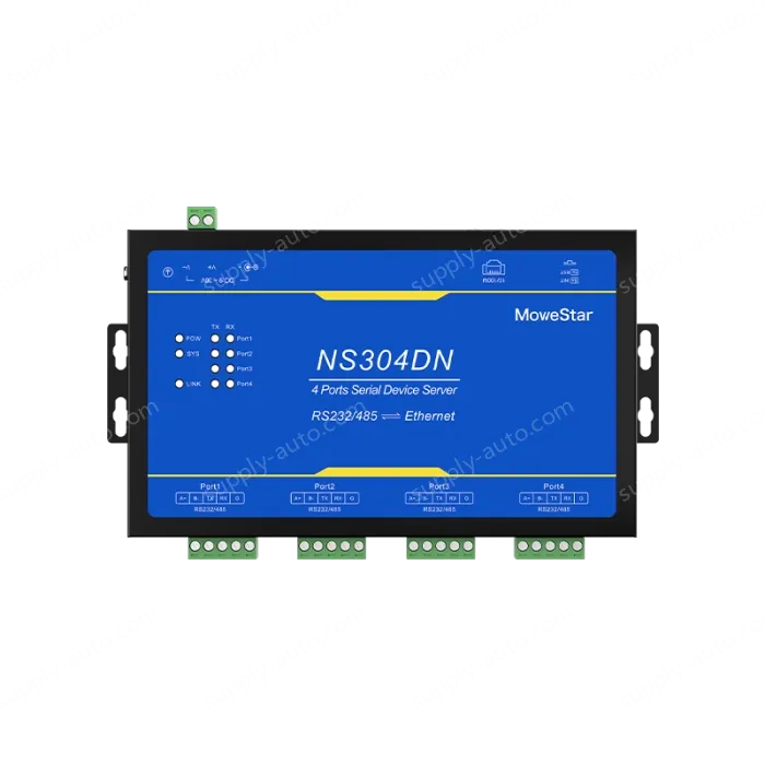 4 Ports RS232/485 Serial to 100M Ethernet Server