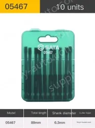 10Pcs single head, slotted 6mm, total length, 89mm-05467