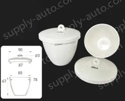 Ceramic crucibles 150ml+ lid