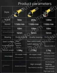 Decoration 760W rear switch stone cutting and grinding