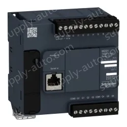 TM221C16R logic controller, Modicon M221, 16 IO, 7 relay outputs, 100…240V AC