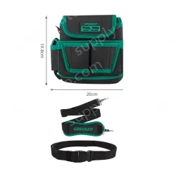 Multi-slip pocket waist bag with lid (thickened wear-resistant belt+shoulder strap)
